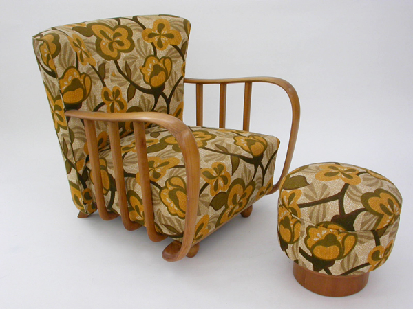 2 Armchair - coffee table - stool