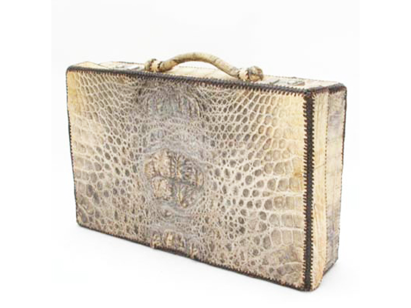 Crocodile leather luggage