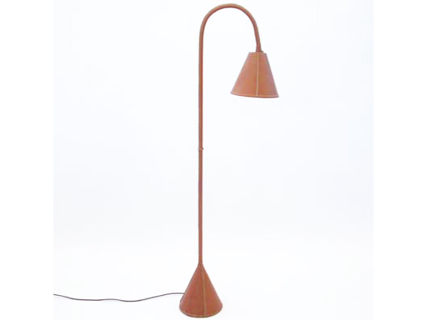 Leather floor lamp