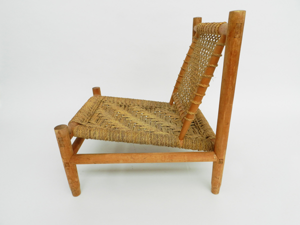 Pair of rope low chairs