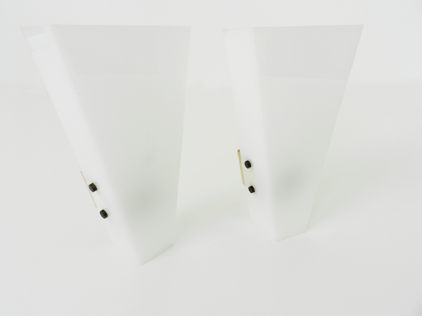 Pair of perspex sconces