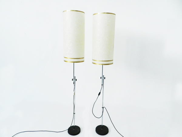 Pair of adjustable floor lamps