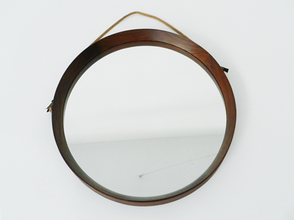 Wood danish mirror