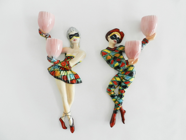 Pair of venetian carnival sconces