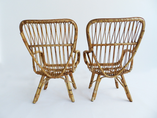 2 Rattan Veranda Armchairs