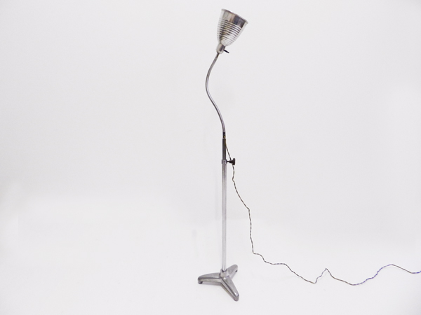 Adj. 1940 aluminum floor lamp