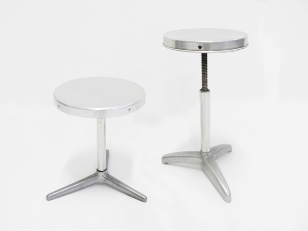 Adjustable 1940 aluminum stools