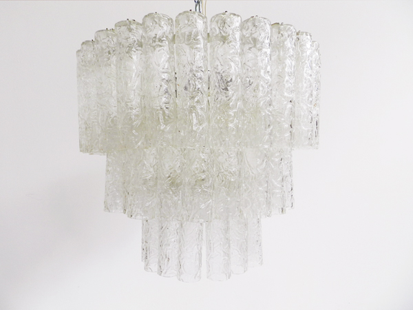 Glass tube chandelier