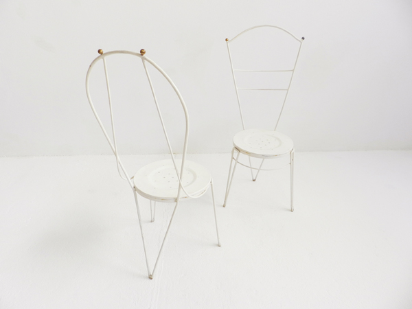 4 French Metal chairs