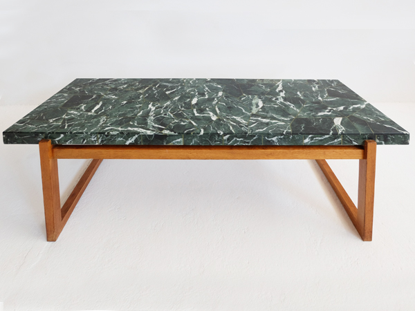 Green marble coffee table