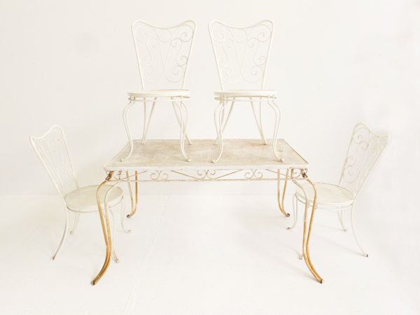 Iron table and 4 chairs