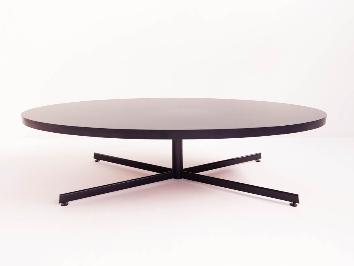 Huge black oval coffee table