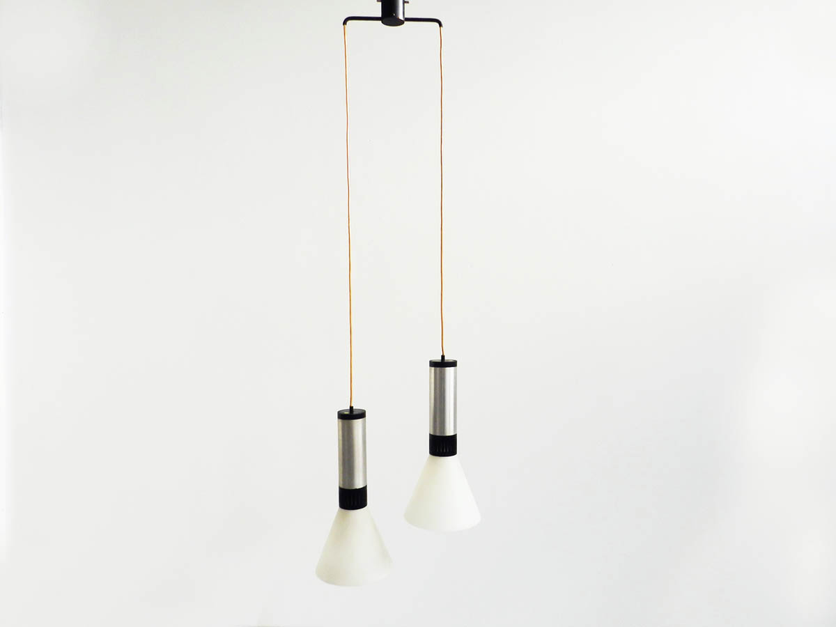 Two Glass Cones Hanging Lamp