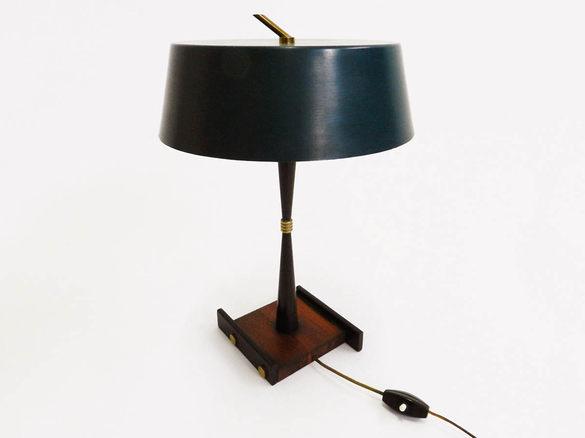 Deep green adjustable table lamp