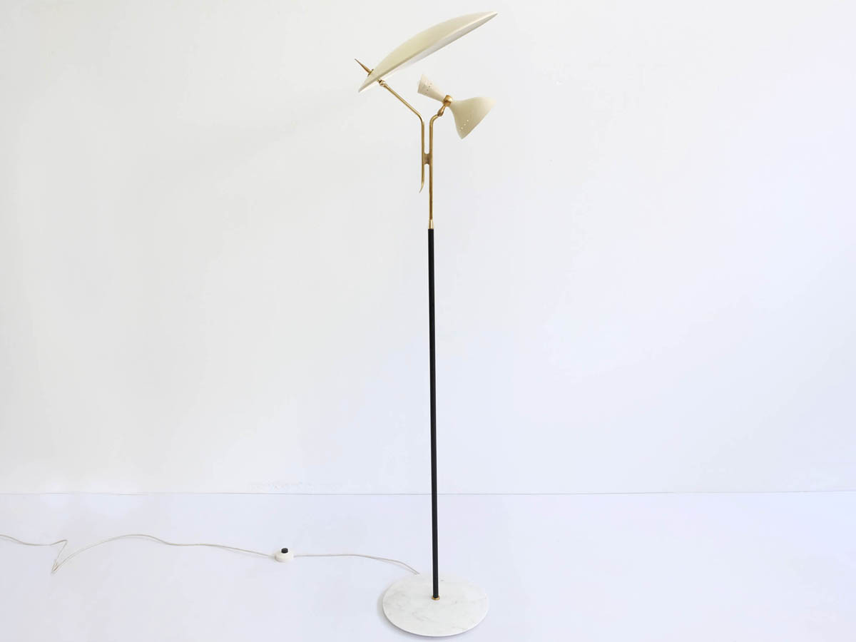 Floor lamp with adjustable shades