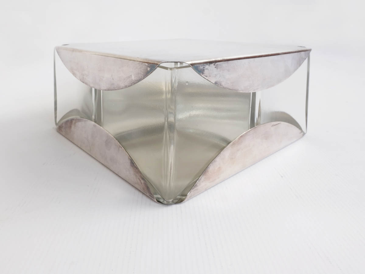 Silvered and glass apero box