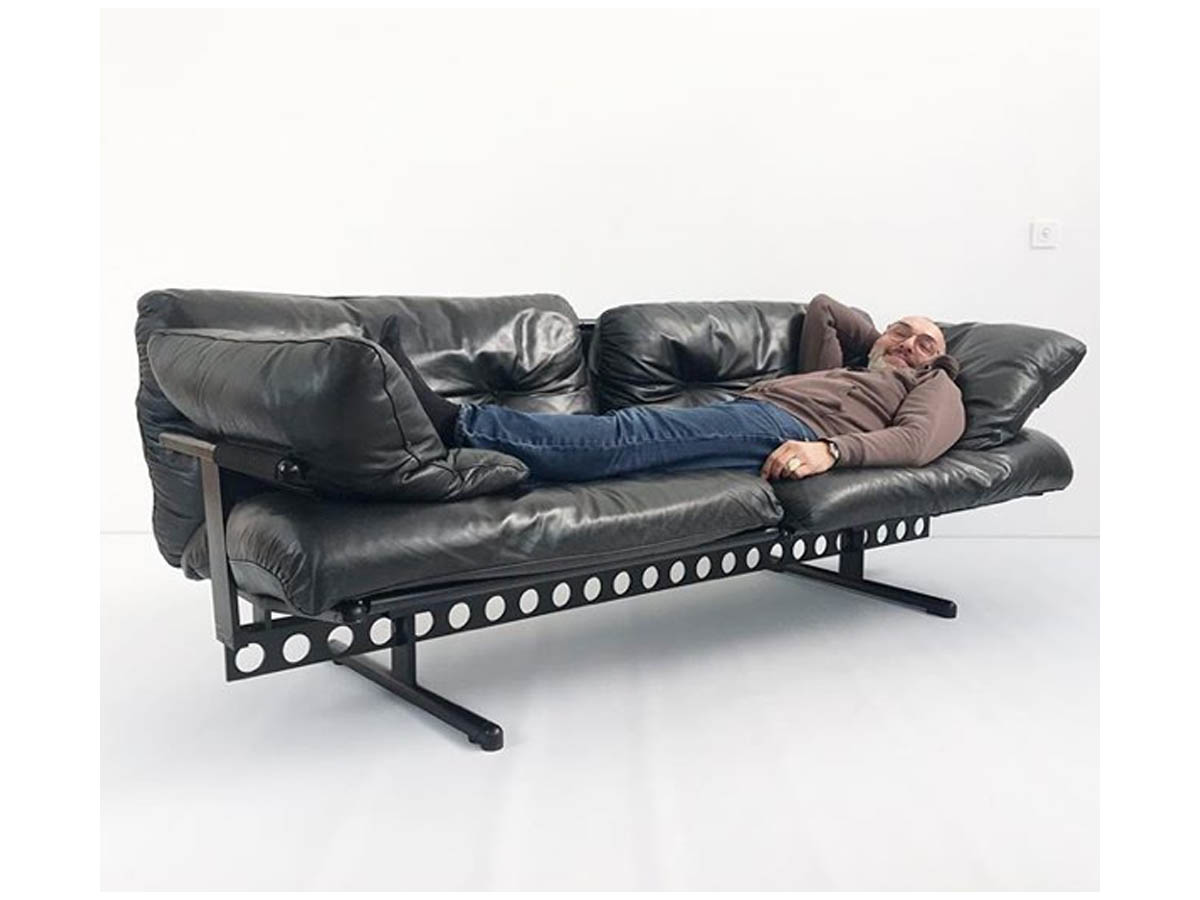 Leather sofa mod. Ouverture