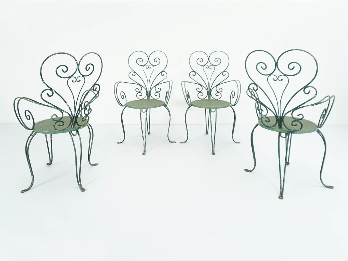 Set of 4 Butterfly garden chairs