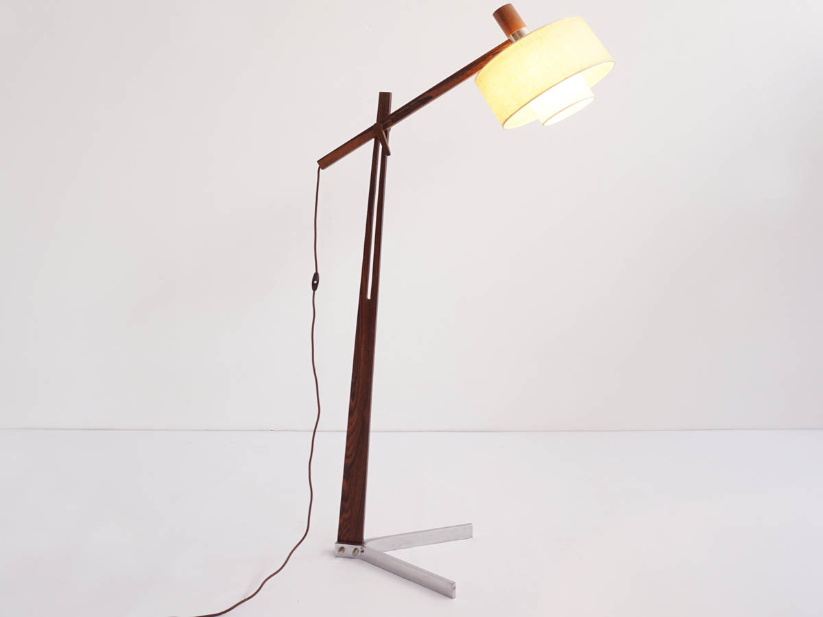 Adjustable Palissander floor lamp