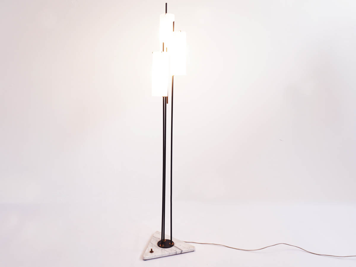 Three glass tubes floor lamp