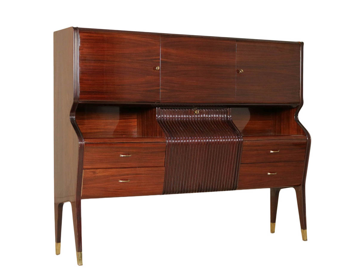 Elegante Mobile Bar Credenza in Mogano