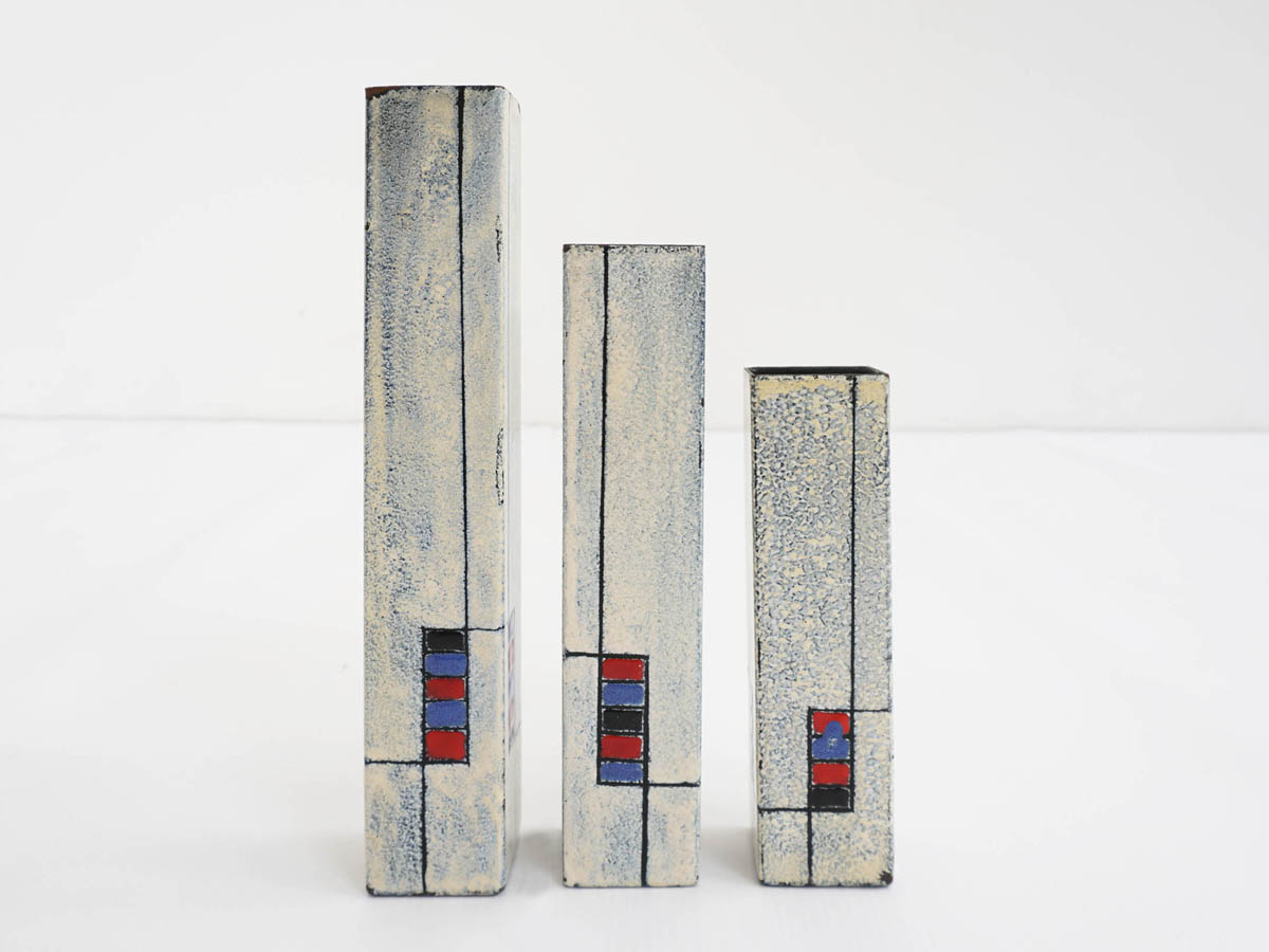 Enameled Metal Vases