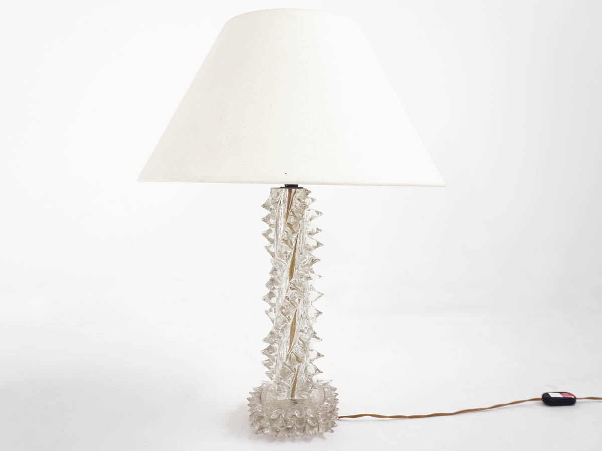 Solid Murano Glass "Rostrato" Table Lamp