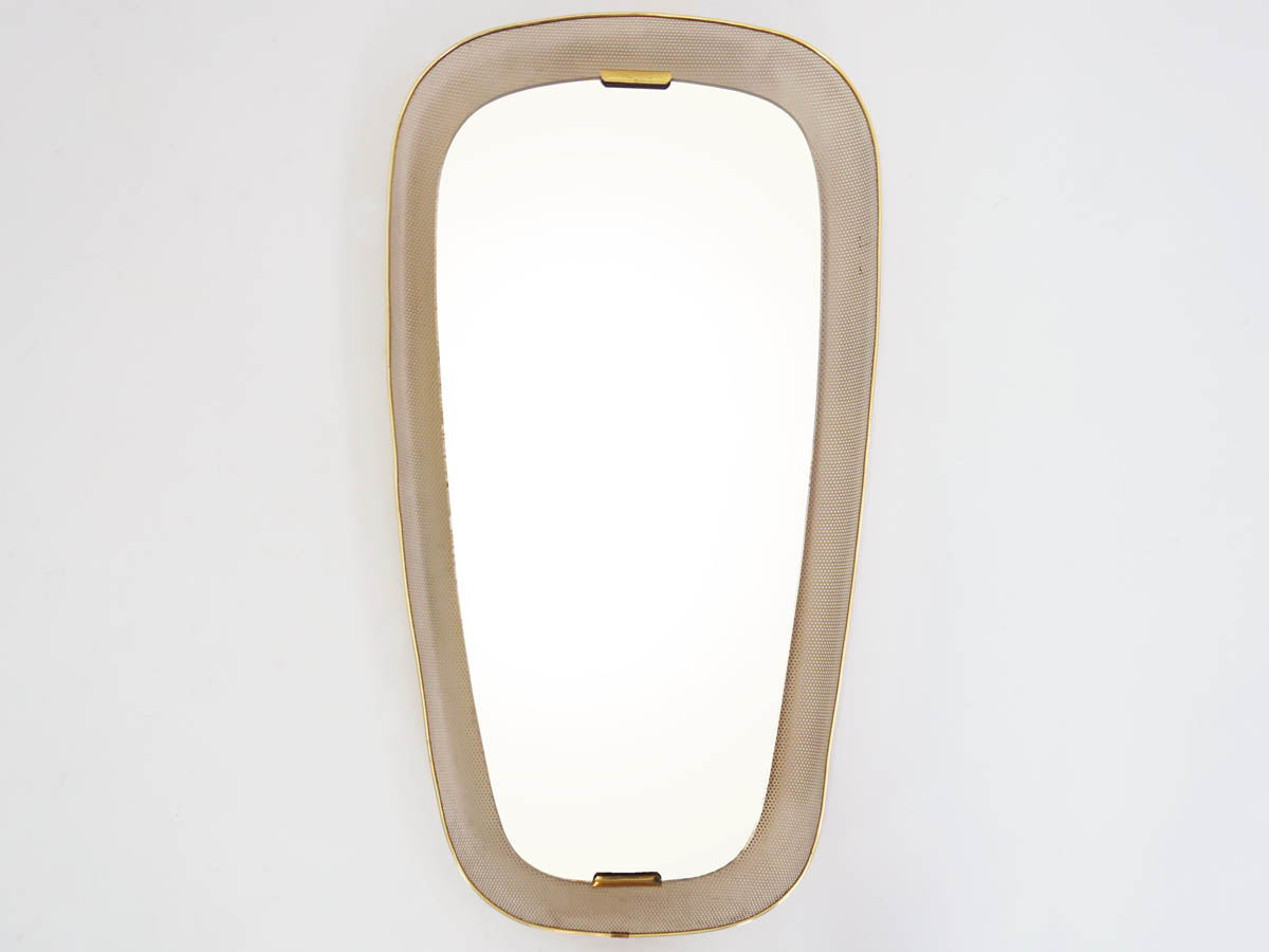 Oval Backlit Perforated Metal Mirror