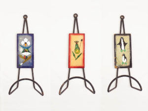 Enameled Metal Figurines, Coat Rack