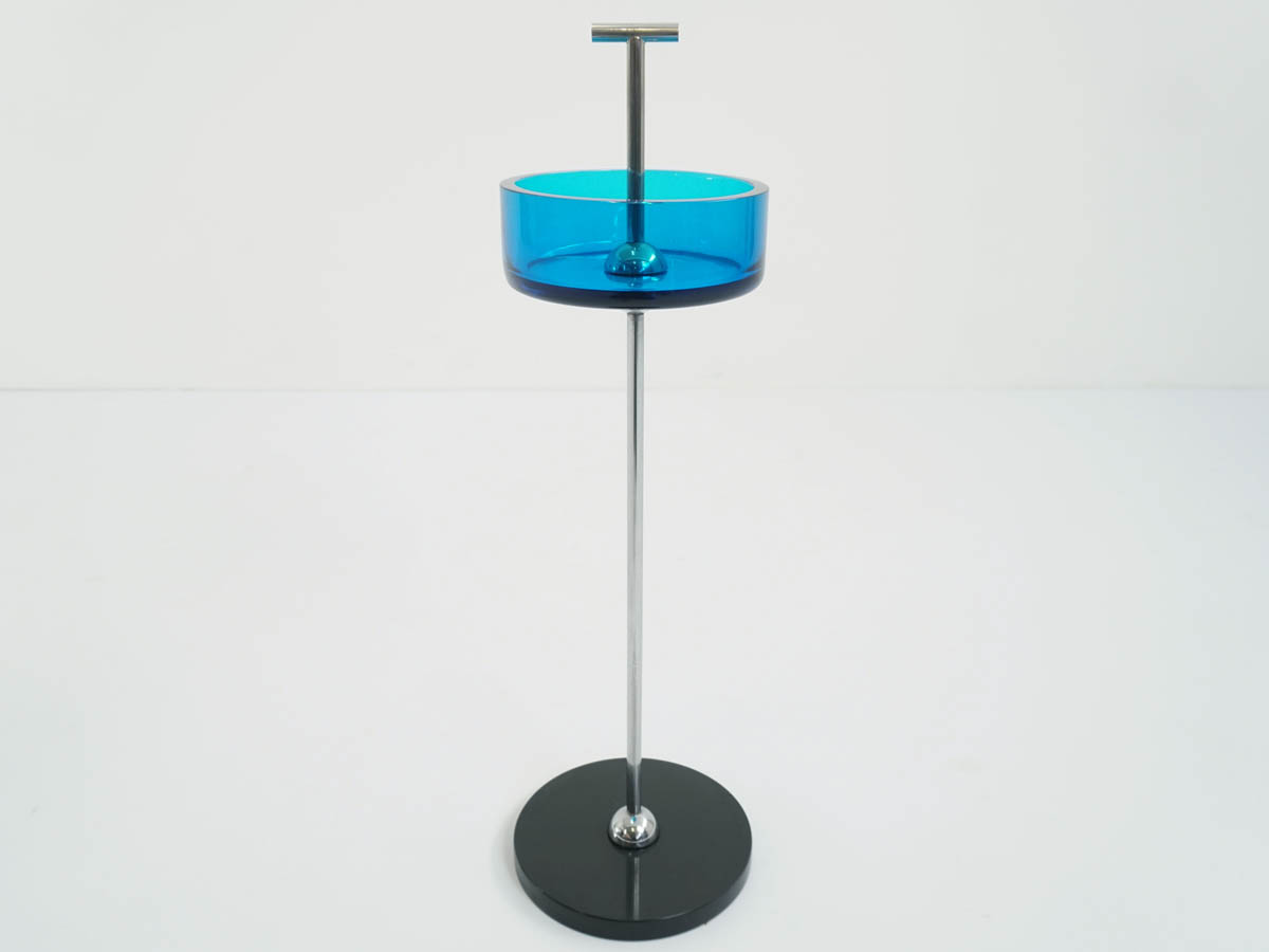 Blu Glass Standing Tray or Vide-Poche