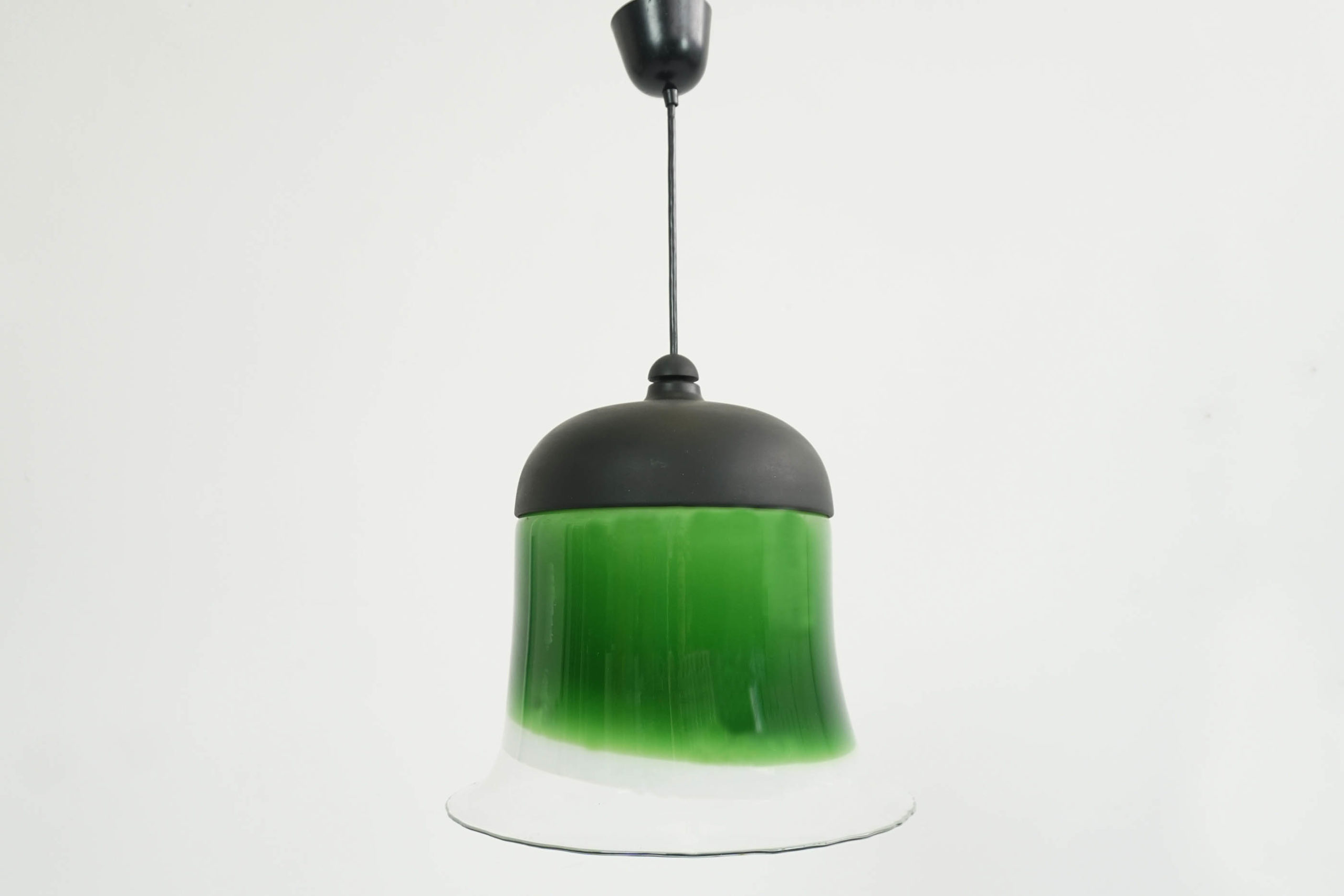 1960 Green Glass Cone Light