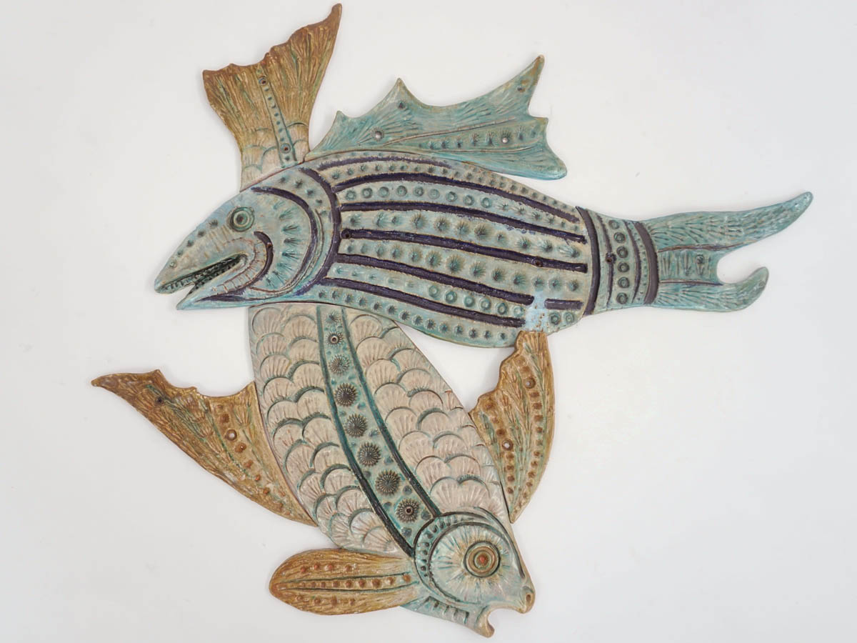 Big Ceramic Fishes for Wall Decoration