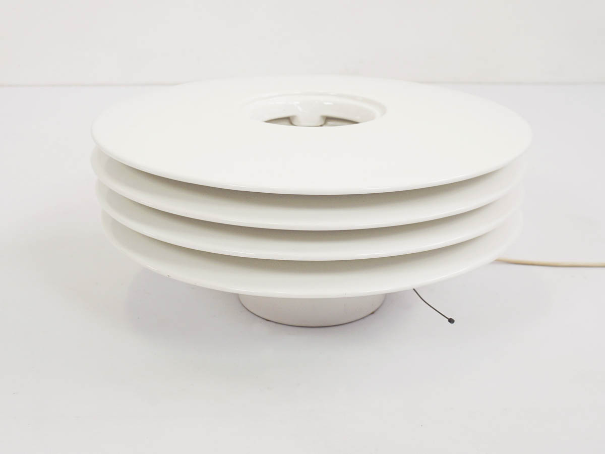 Architectural White Ceramic Lamp mod. Dinamo