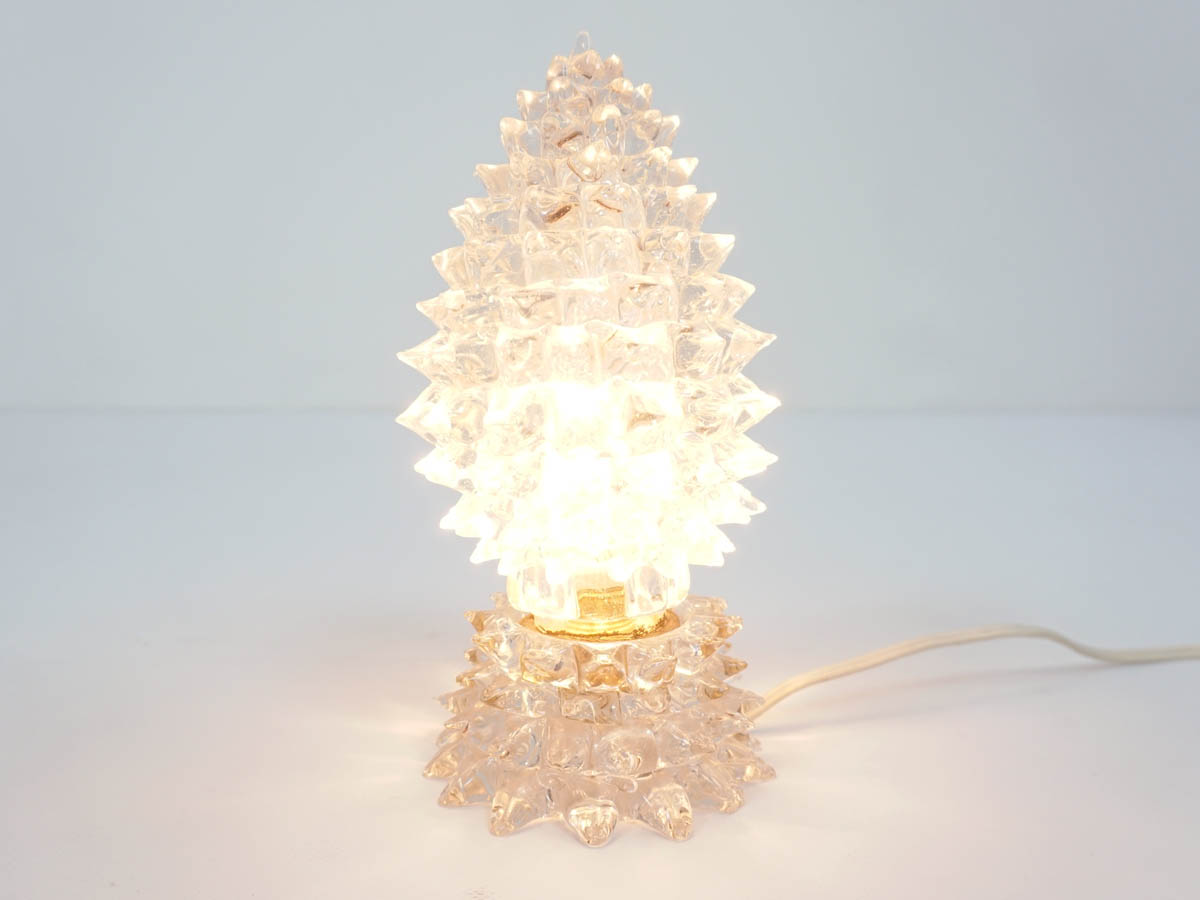 Kleine Tischlampe Rostrato Glas