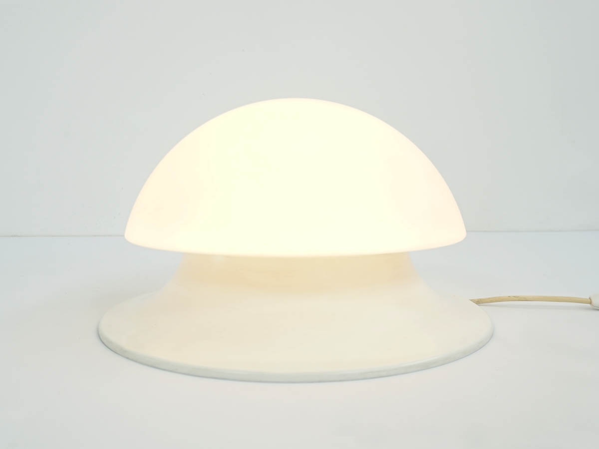 Space Age Italian Milk Glass Bubble Floor Lamp