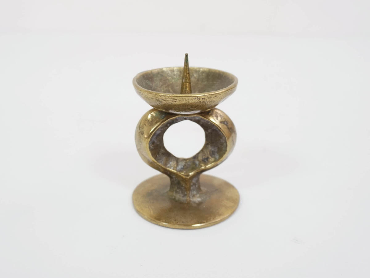 Cast Brass Candle Holder