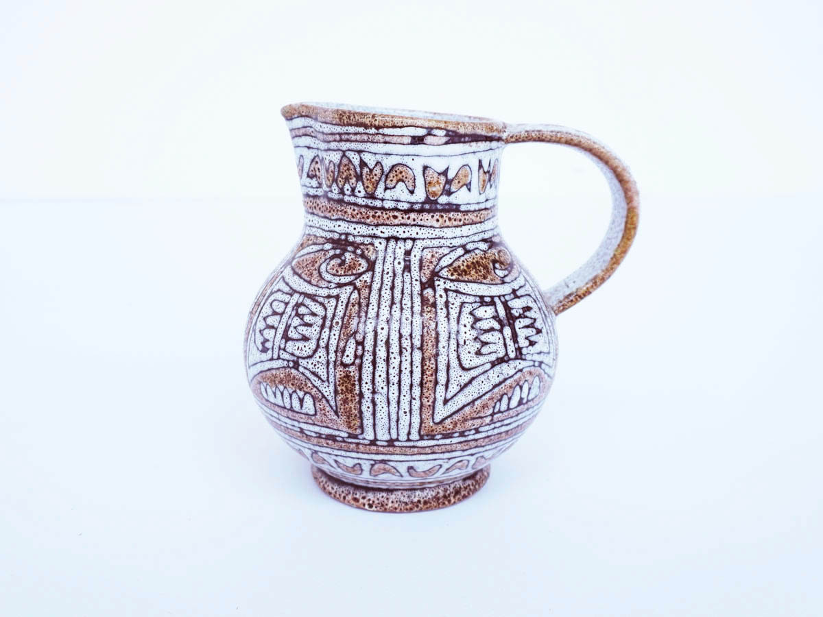 Signed Glazed Ceramic Jug