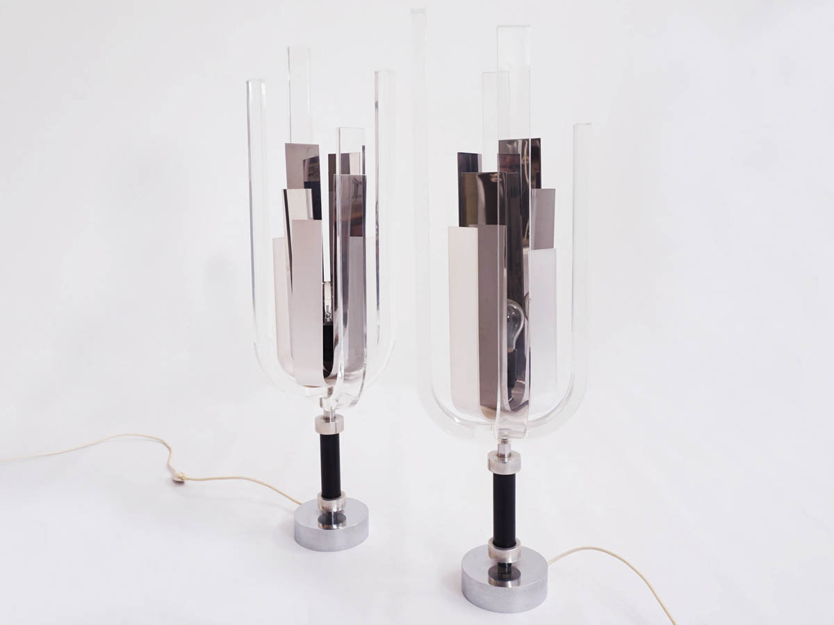 Pair of French Glossy Table Lamps