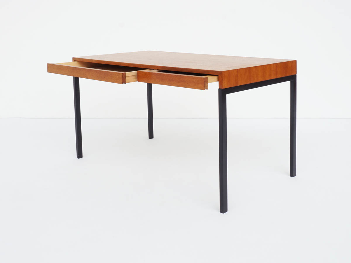 Teak Small Desk in Swiss Minimalist Design