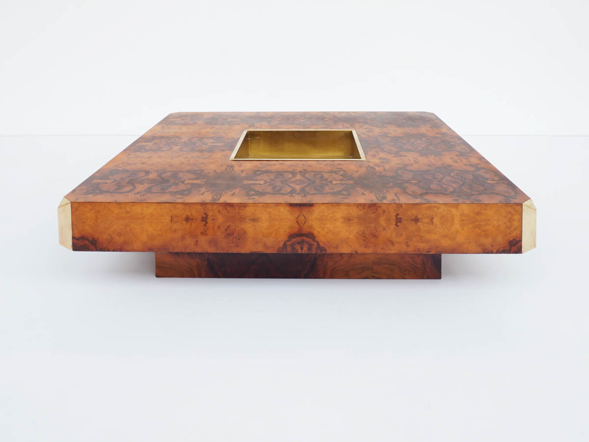 Coffeetable–bar mod. Alveo in stunning Burl wood