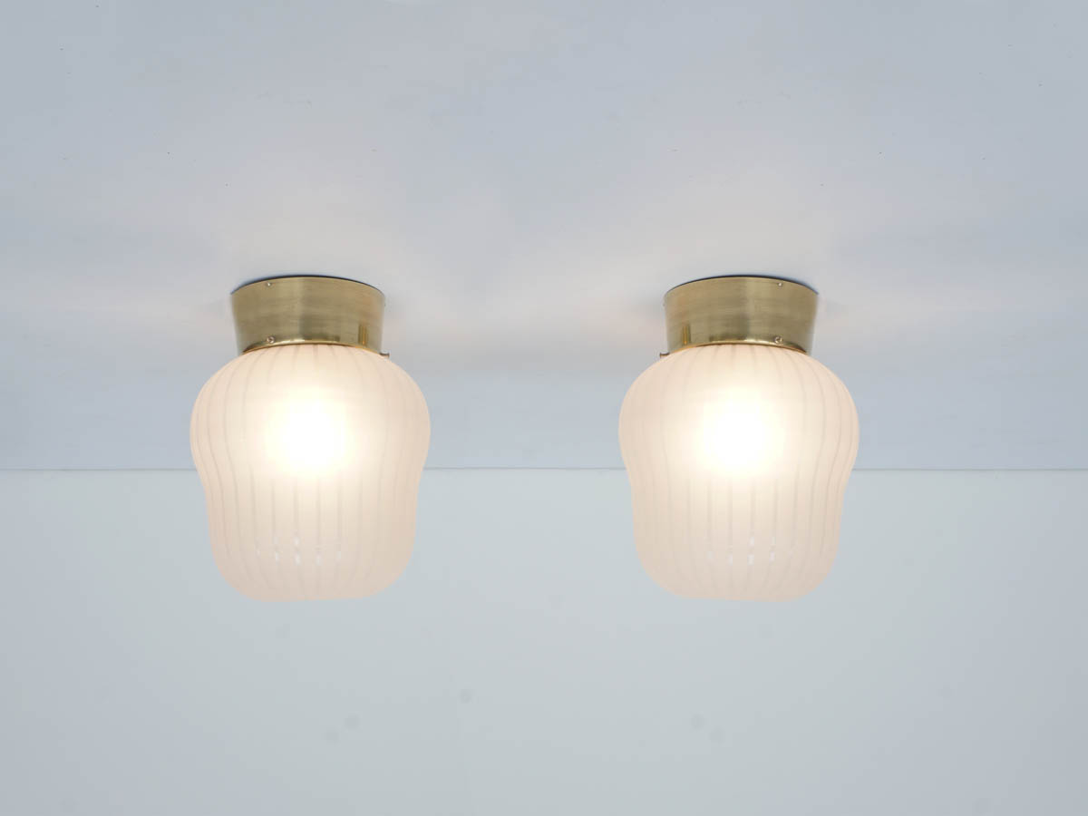 Pair of Elegant Flush Mount Lights, Austria 1940