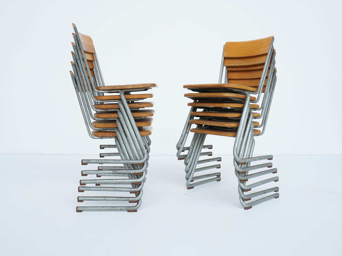 Chaises Empilables École Bauhaus, 1930 Allemagne