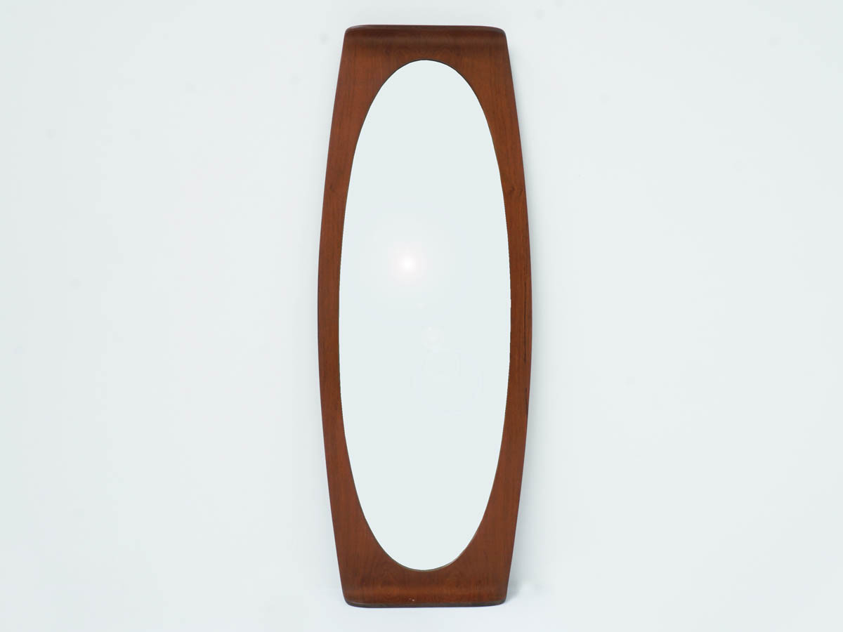 Oval Curved Plywood Mirror