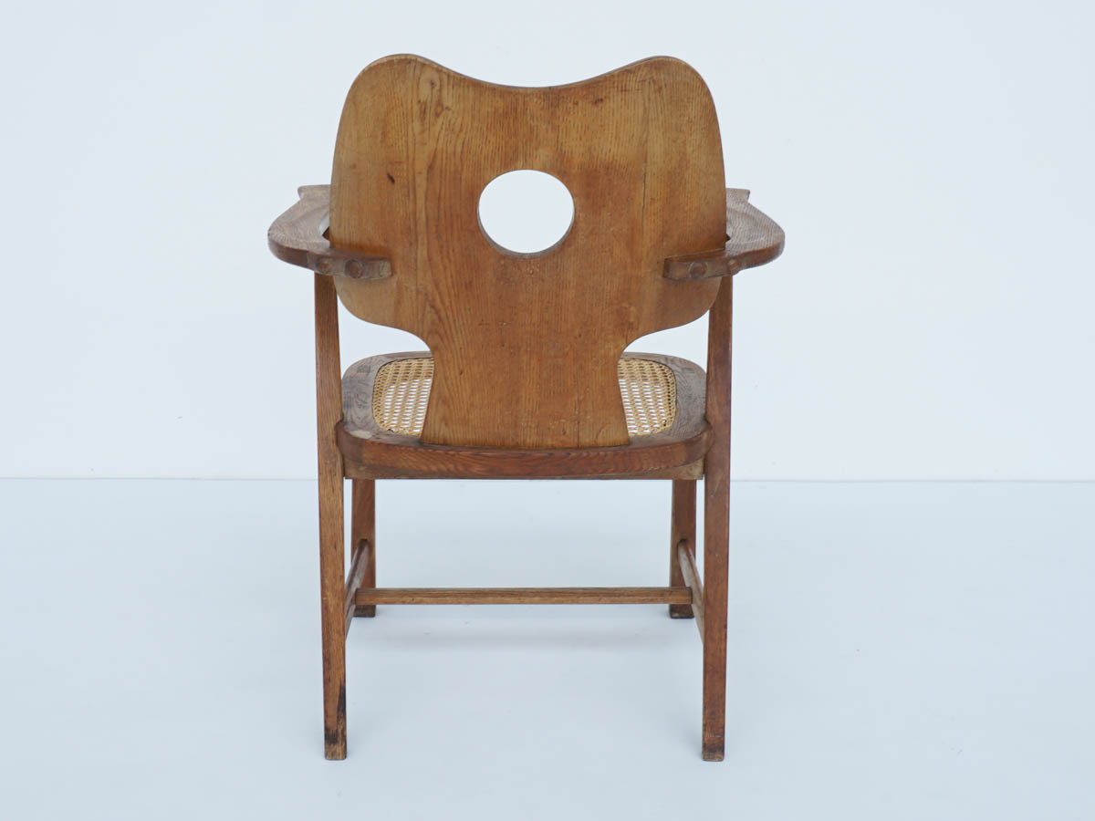 7 Französische Sessel aus Geschnitztem Holz und Wiener Stroh
