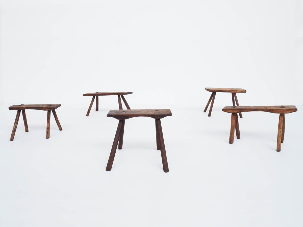 Primitive Stools in Solid Wood