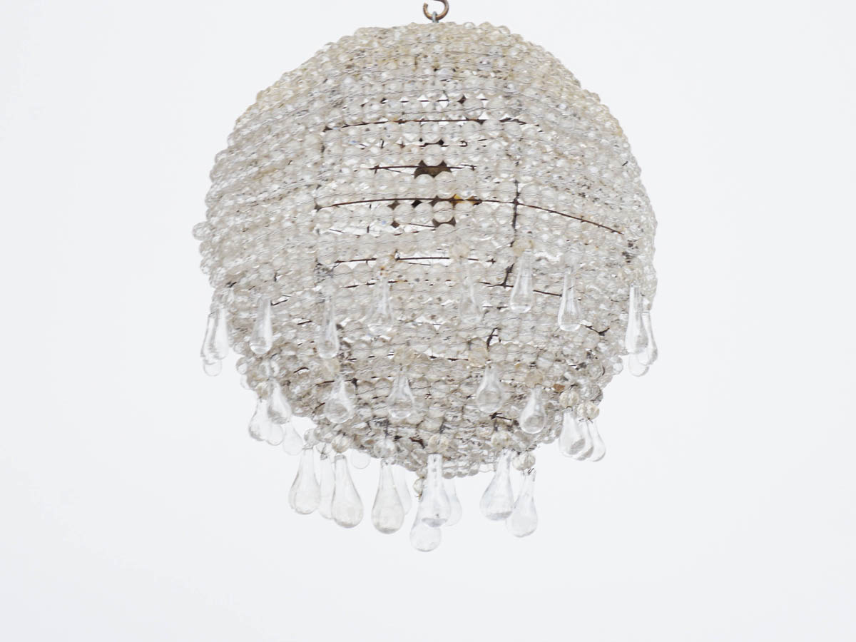 Faceted Crystal Ball Chandelier