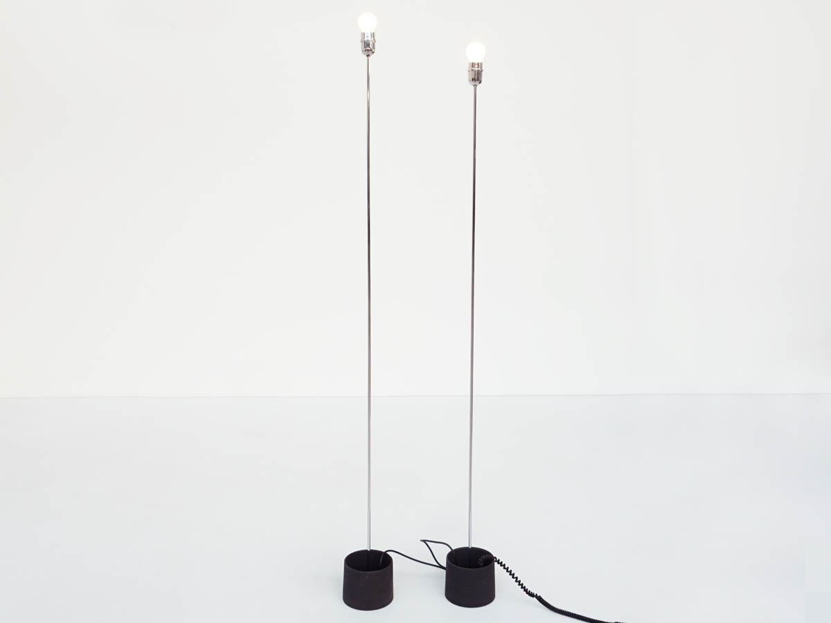 Super Minimal Pair of Floor Lamps mod. Notti, Italy 1970