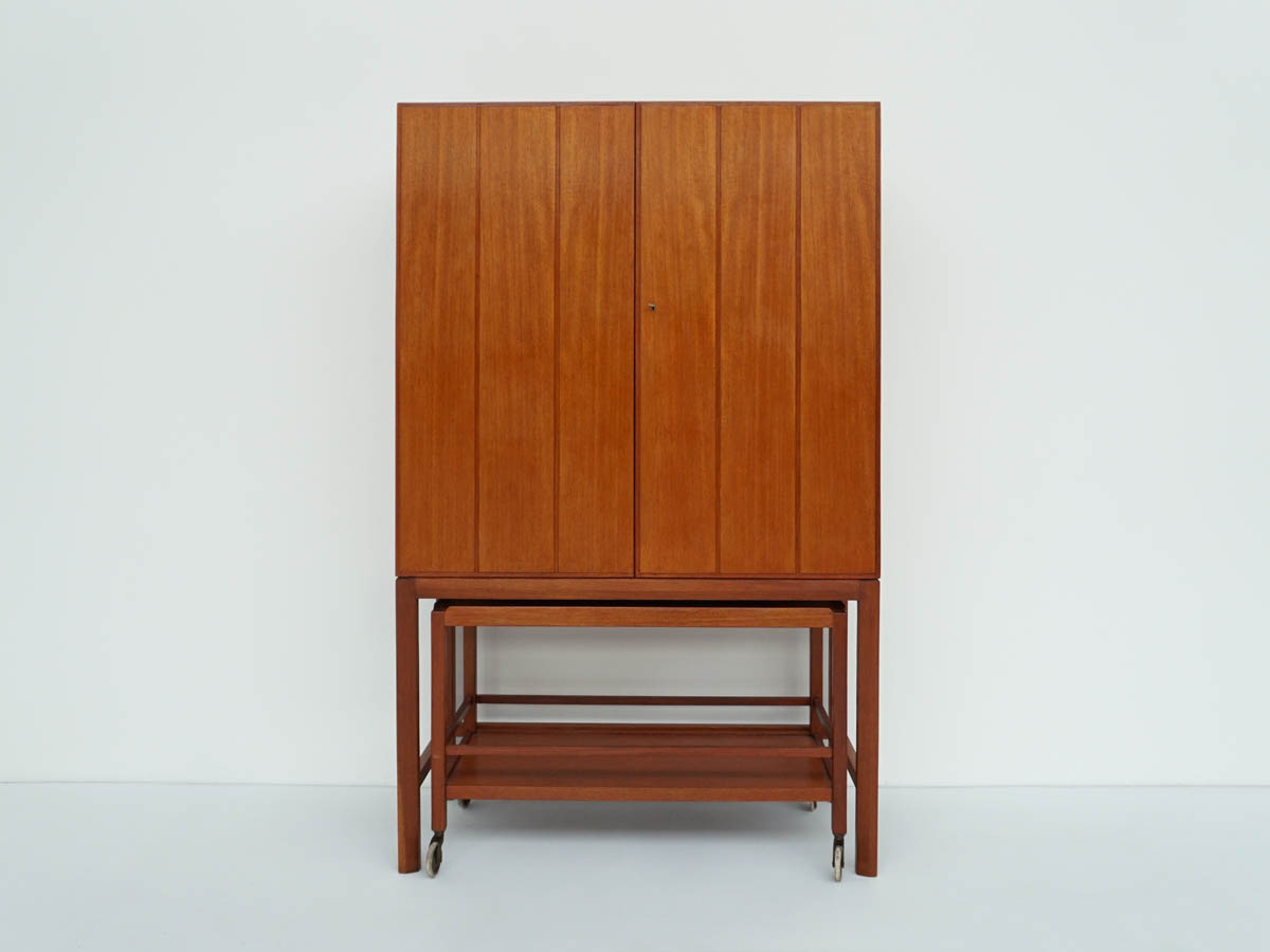 Elegant Bar Cabinet with Serving Table Included