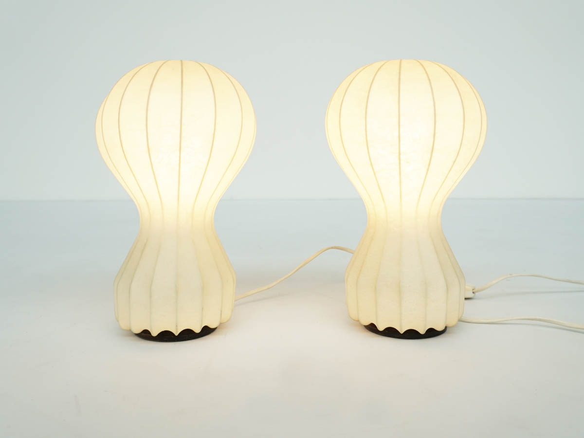 2 Cocoon Table Lamps mod. Gattino