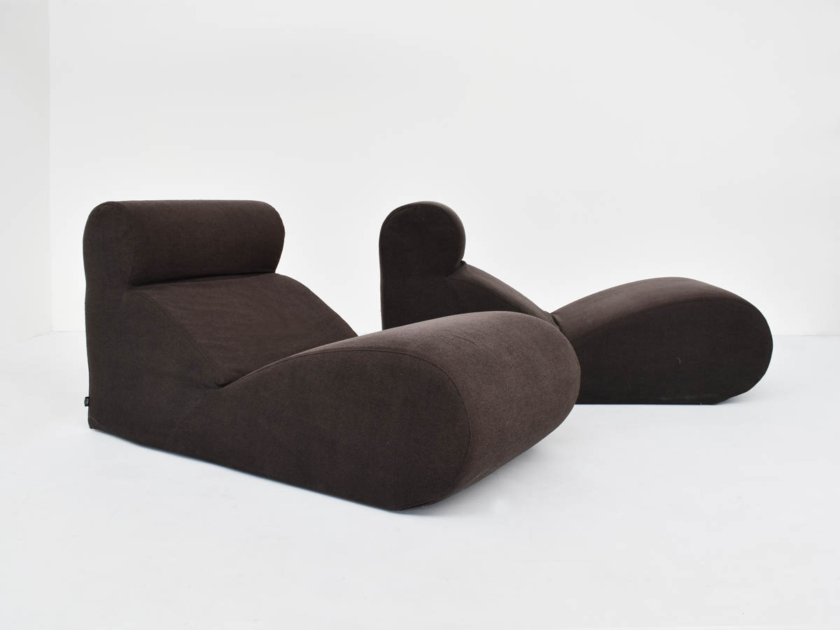 Pair of Super Confortable Lounge Chair mod. Bobo Relax